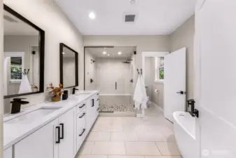 Amazing Primary bathroom with "steamer" in the walk in shower