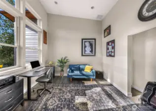 AMAZING light flooded main floor office/Den with incredible territorial views