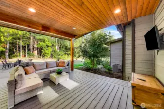 Back yard custom covered patio