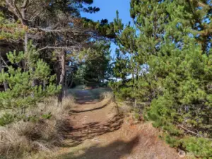 Just a short walk to the beach on a deeded access.