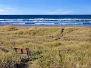 Just a short walk to the beach on a deeded access.