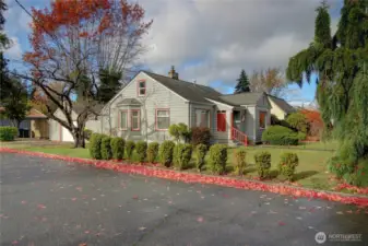 Plenty of parking and a garage.