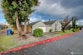 This corner lot is a great option for an ADU in the back yard with alley access.