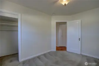 The first main floor bedroom at the back of the home.