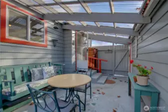 Enjoy the covered outdoor patio.