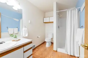 3/4 bathroom on main floor