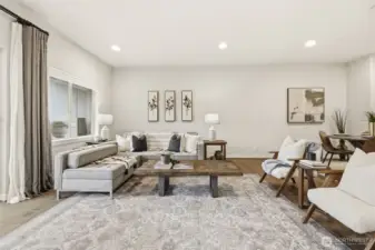 Bright and airy living space designed for both relaxing and entertaining