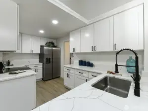 New stainless steel sink. New Garbage disposal.