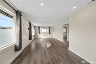 Dining area looking back on living room