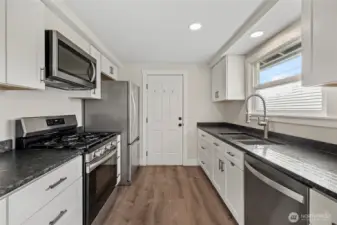 Nicely updated kitchen with granite countertops