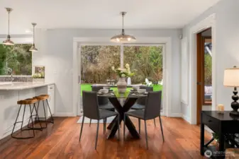Dining Area with slider to oudoor entertaining and dining space.