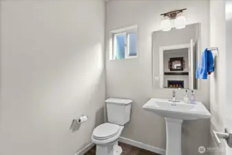 Main level powder room
