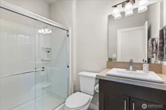 Lower level 3/4 bath