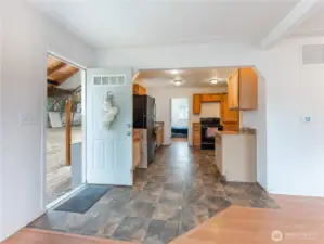 Living Room into Kitchen