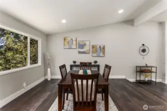 A formal dining room with plenty of room to entertain at the holidays or for special occasions