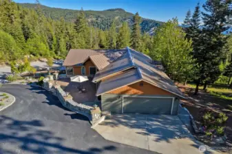 Generous double garage with heated apron.  Walkway to front door is also heated.