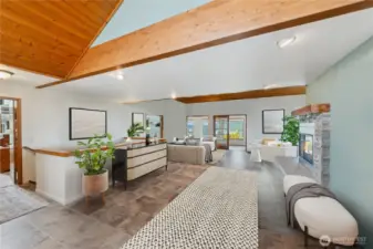 Welcome home to this inviting Skyline home. With new flooring, vaulted ceilings and a new gas fireplace!