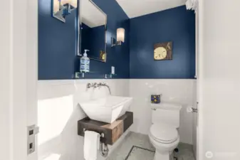 Updated powder room on main level