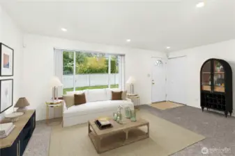 Living room - virtually staged