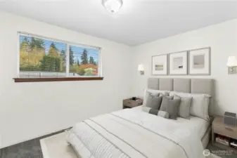 Primary bedroom - virtually staged