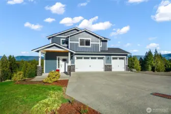 View home situated on .61 acre
