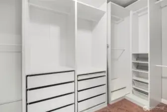 Custom closet in primary