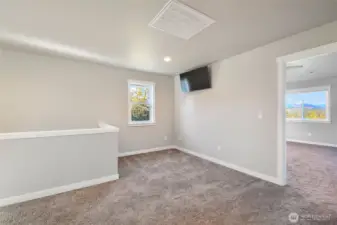 Loft in upper level- could be used as den, play area, exercise space etc