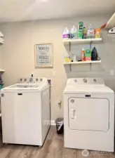 Washer and Dryer in MASSIVE utility room/closet!