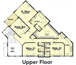 Artist rendering of floorplan in permitting, upper floor