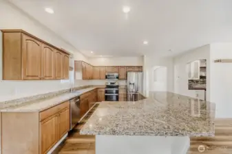Plenty of Countertop and Cabinet space in Kitchen