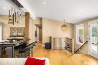 Stairway leads to the daylight basement.