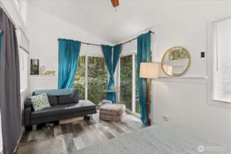 The enclosed Gazebo is built to enjoy the greenspace throughout all seasons.