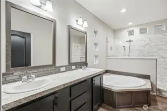 Spa-inspired primary bath designed for comfort and relaxation.
