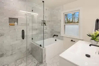 Fully remodeled bath upstairs.