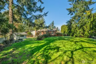 Looking back to the home from upper level