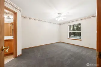 Primary Bedroom on the Main Floor with en-suite jetted tub