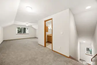 Bonus room on the upper level with ensuite and closet.  Could be 4th Bedroom. Note: Cathedral ceilings.