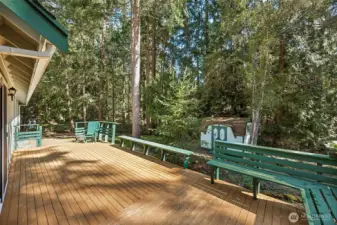 Large deck off of dining room.