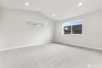 Primary Bedroom with Vaulted Ceilings