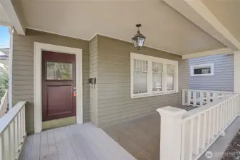Main Entry with a charming front porch