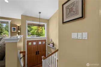 The split entry home includes beautiful oak hardwood flooring and new carpeting throughout the home.