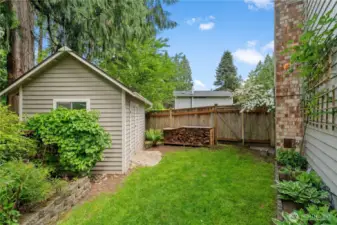 An outbuilding will provide a place for gardening essentials and oversized items.