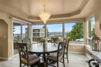 Entertain, eat and enjoy the view in huge dining area