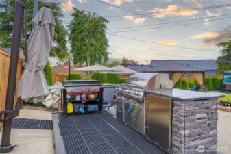 Premium outdoor kitchen and a grill master's dream.