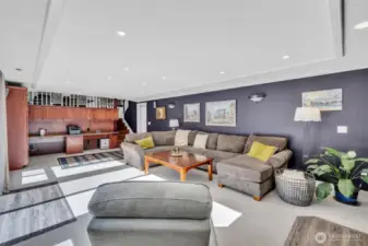 Family room on lower level
