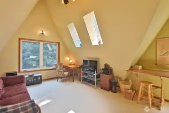 Two skylights in the upper den