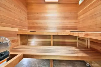 Finlandia sauna is amazing in the wintertime