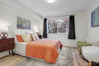 Bright, spacious bedroom.