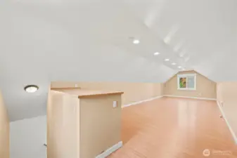 Game room above extended garage