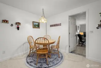 Dining area in the kitchen